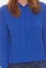 Blue&Cream Clay Cable Hoodie sweater - Bright Blue - Thumbnail 7