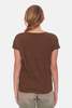 Blue&Cream Linen Scoop Neck Tee - brown - Thumbnail 3