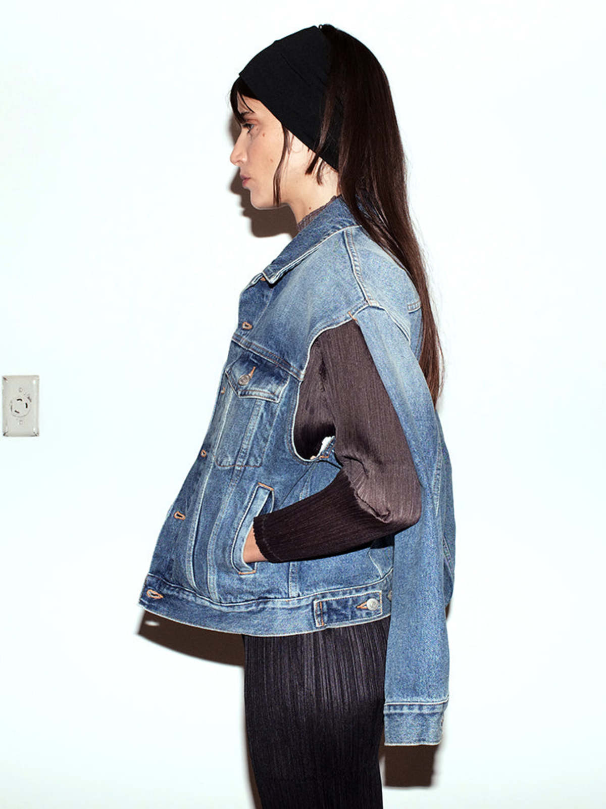 ジャケット MM6 Maison Margiela DENIM JACKET SLEEVE CUT 22651429_52673340_600.jpg