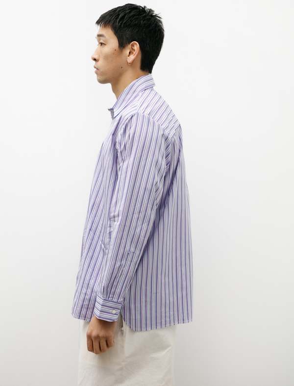 Camiel Fortgens Basic Shirt - Shirting Purple Stripe | Garmentory