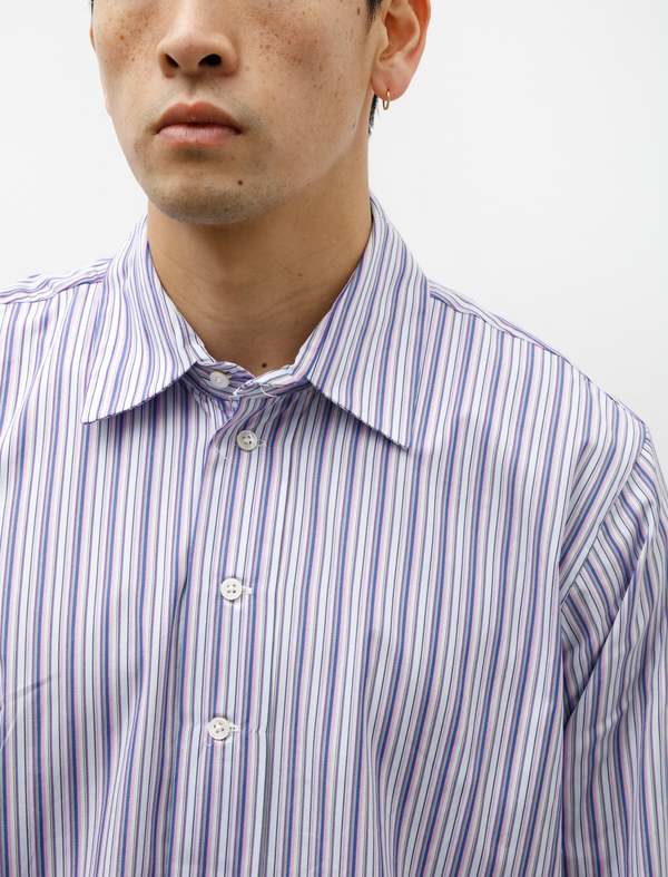 Camiel Fortgens Basic Shirt - Shirting Purple Stripe | Garmentory