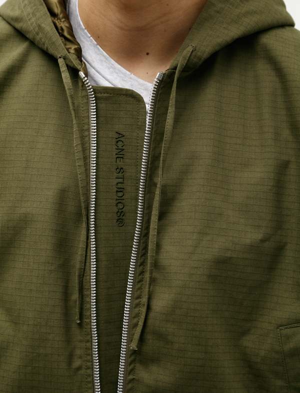 Acne Studios Ripstop Padded Jacket - Olive Green | Garmentory
