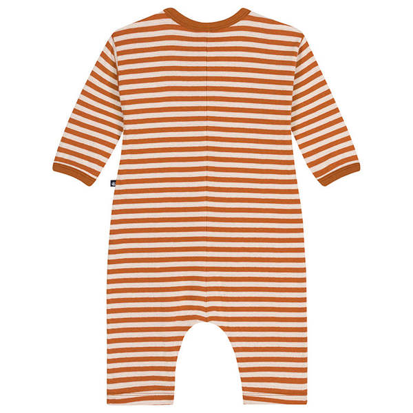 Kids Petit Bateau Jumpsuit - Squirrel Brown Stripes Kids Petit Bateau Jumpsuit - Squirrel Brown Stripes