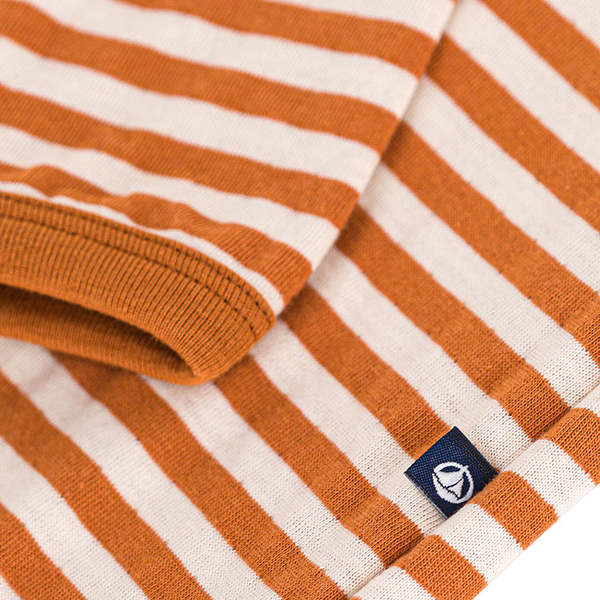 Kids Petit Bateau Jumpsuit - Squirrel Brown Stripes Kids Petit Bateau Jumpsuit - Squirrel Brown Stripes