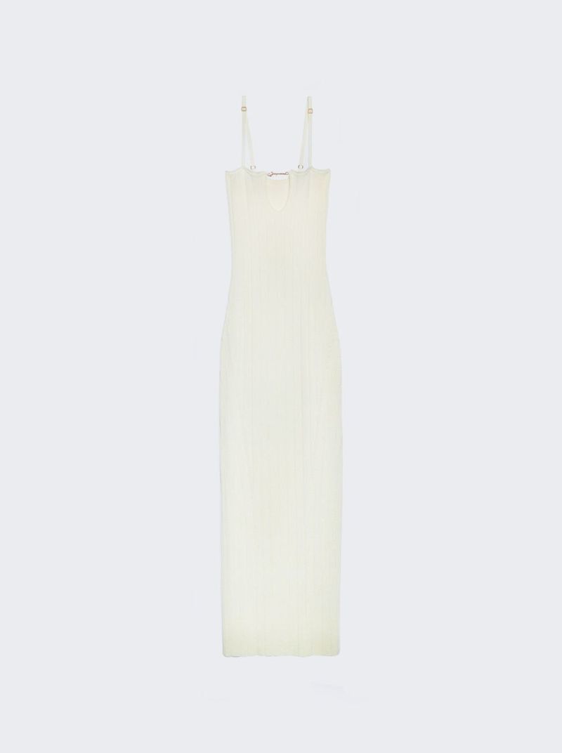 ワンピース Light brown la robe Sierra a bretelles midi dress jacquemus-LightIvory-Les-