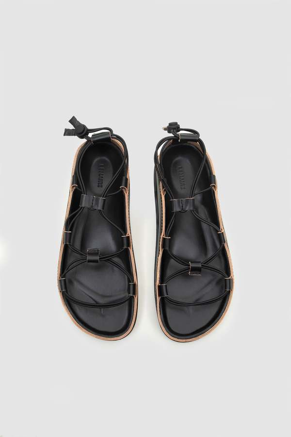 Lemaire Fussbett Spartan Sandals - Black | Garmentory