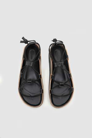 Lemaire Fussbett Spartan Sandals - Black | Garmentory