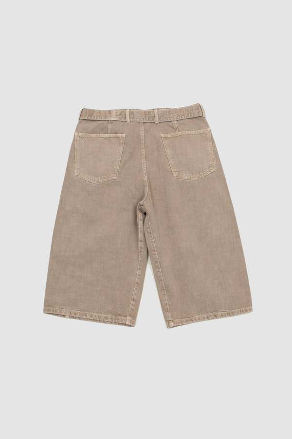 Lemaire Twisted Denim Short - Snow Beige | Garmentory