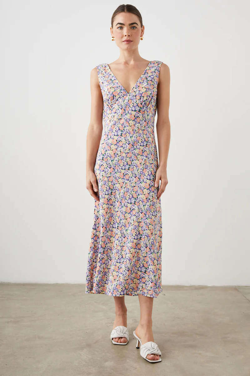 knee length dresses for ladies Rails Audrina Midi Floral Dress- Amaranth  Styleartist