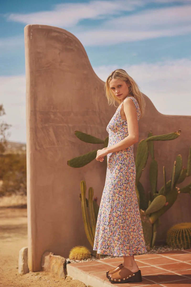 rails brown floral dress SOLID SLEEVELESS MAXI DRESS – Riah Fashion