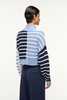 Staud cropped hampton sweater - adriatic stripe - Thumbnail 3
