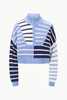 Staud cropped hampton sweater - adriatic stripe - Thumbnail 4