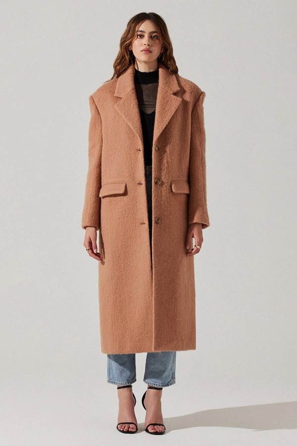 ASTR The Label Etta Coat - Camel