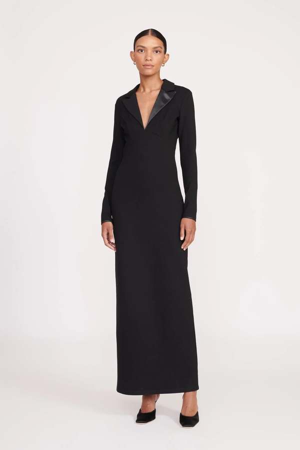 chinese dress ladies STAUD, Hunter Dress in Black, Size Medium main image 1