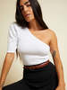 Nation Ltd Kristie One Shoulder - White - Thumbnail 1