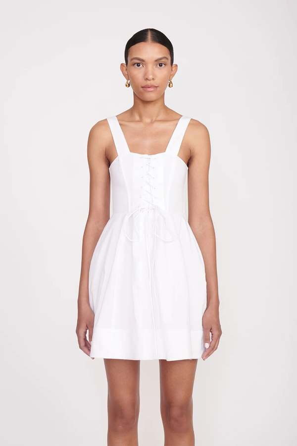 Staud Mini Sutton Dress - White