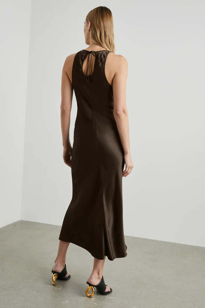 rails solene dress brown Rails | Solene Dress - Espresso | Luxury Satin | Size M