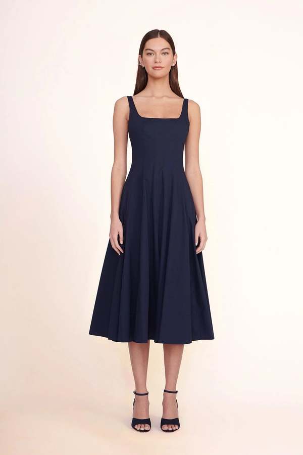 Staud Wells Dress - Navy on Garmentory