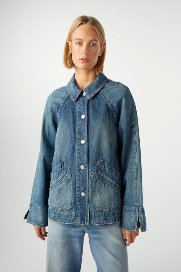 amo denim Samerra Denim Swing Coat - Tease