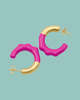 Lunaya Mini Molten Hoops - Pink - Thumbnail 3