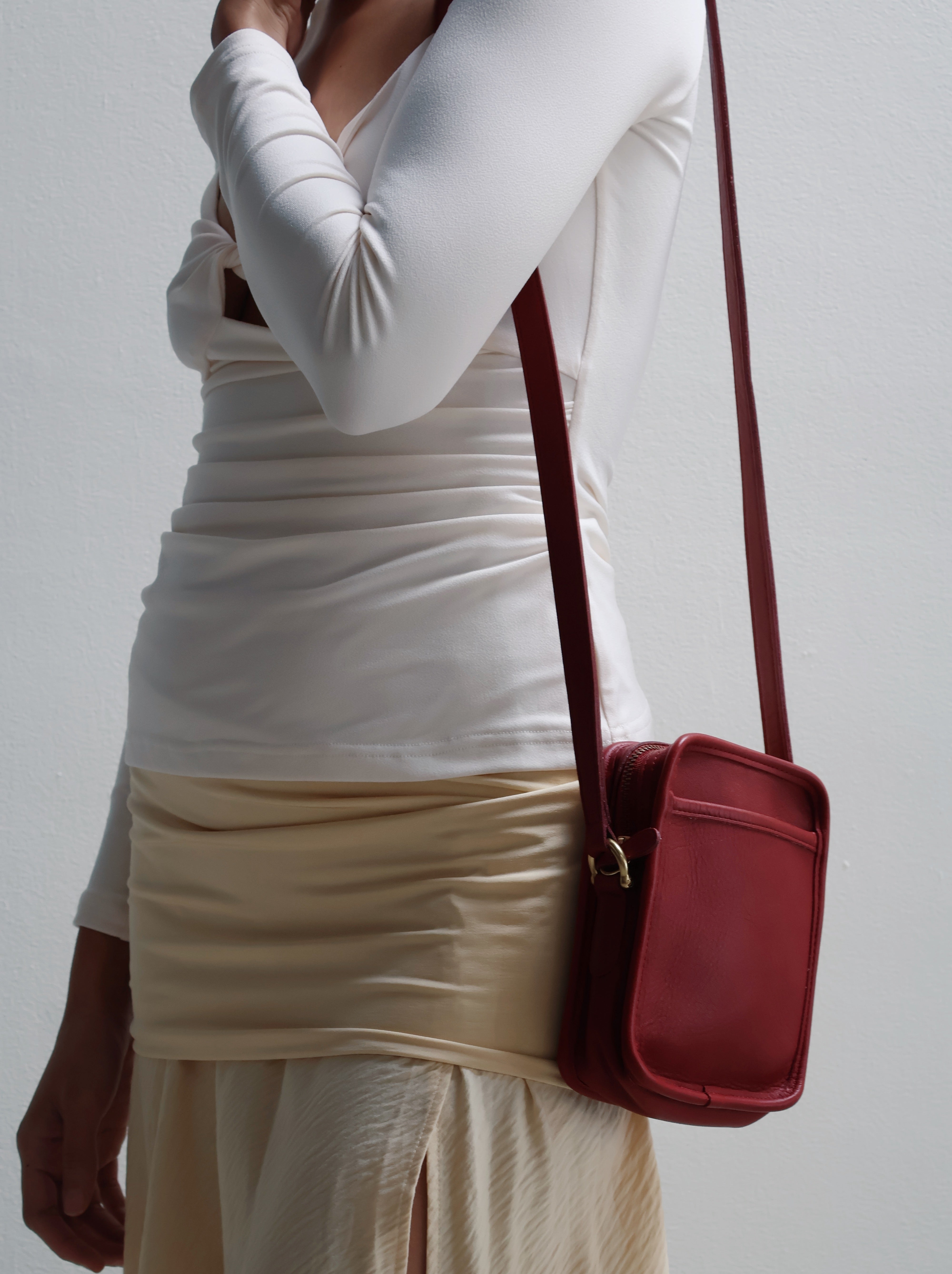 Vintage Coach Camera Bag - Red | Garmentory