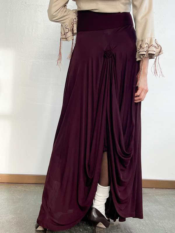 Jean Paul Gaultier Mesh Skirt - Plum | Garmentory