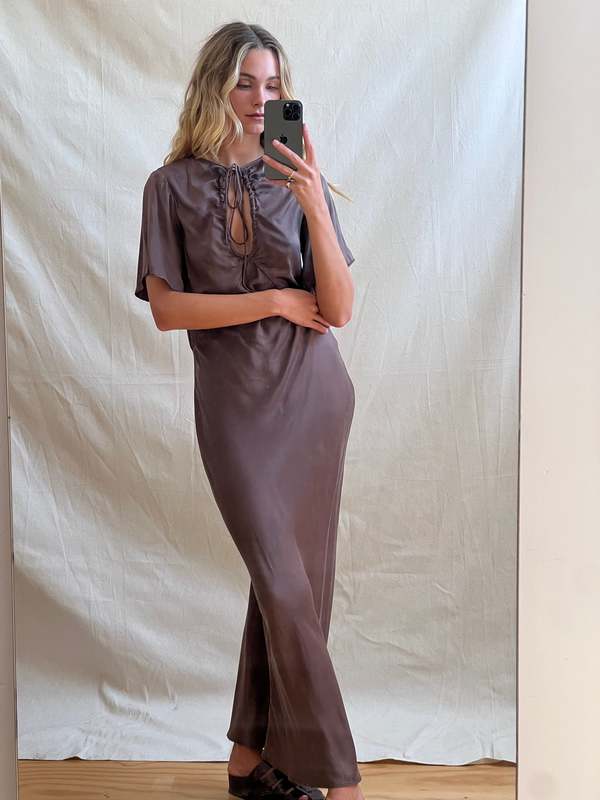 toa silk dressing Shadow Still Print Cotton Silk Dress