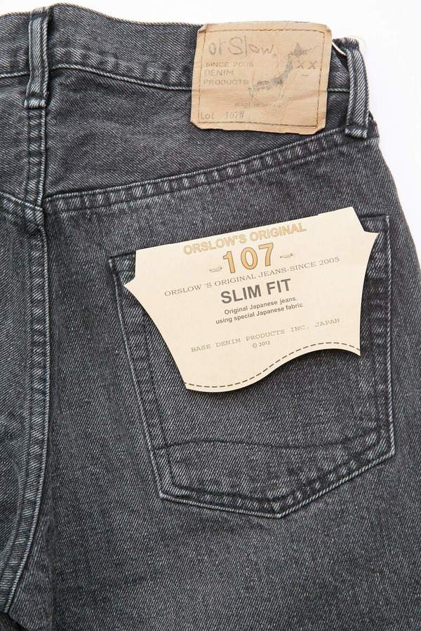 Orslow 107 Ivy Fit Slim Jean - Black Denim Stone Orslow 107 Ivy Fit Slim Jean - Black Denim Stone
