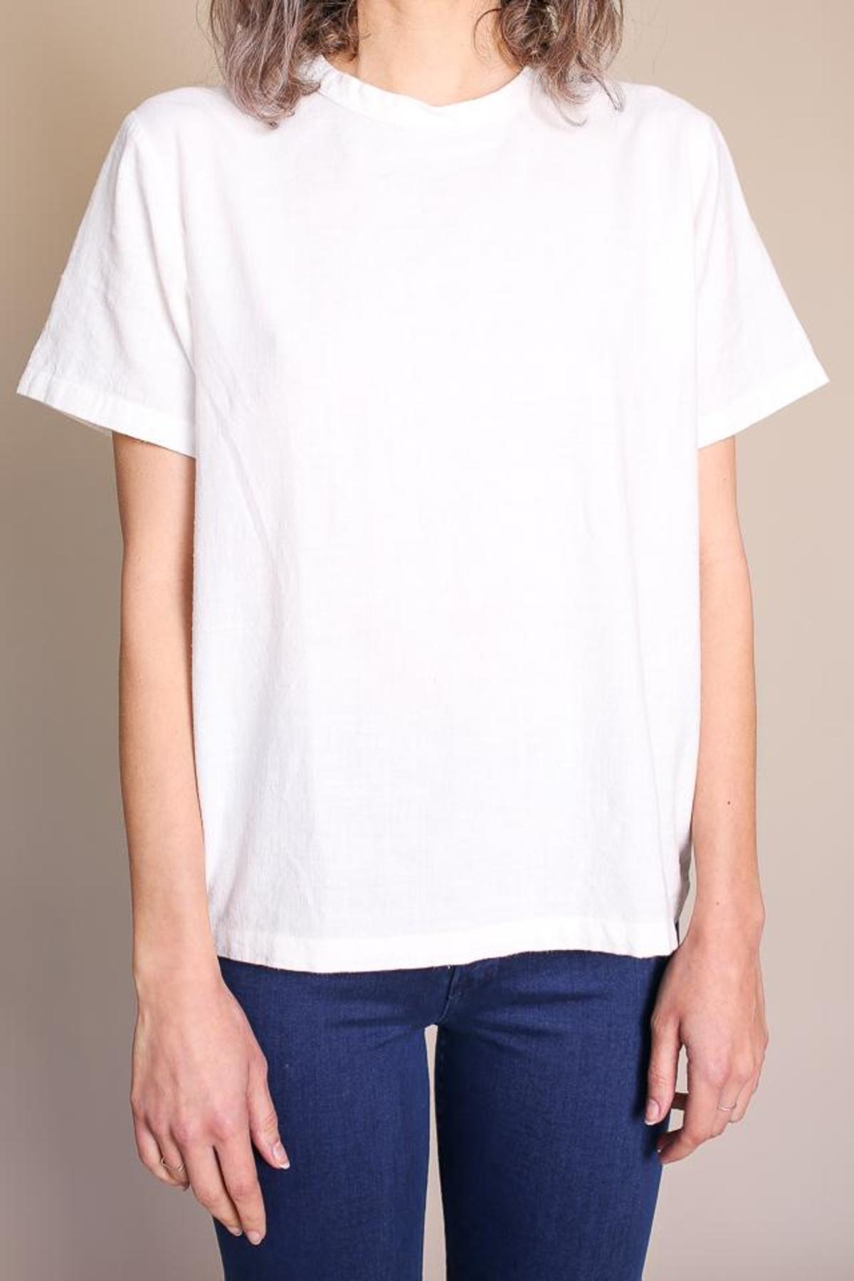 Umber & Ochre Woven T in White - Image 2 of 4