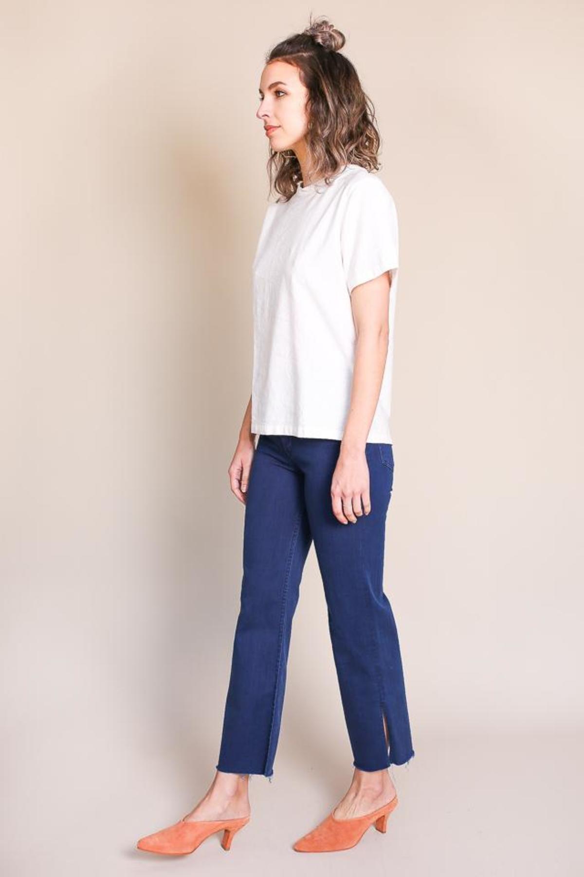 Umber & Ochre Woven T in White - Image 3 of 4