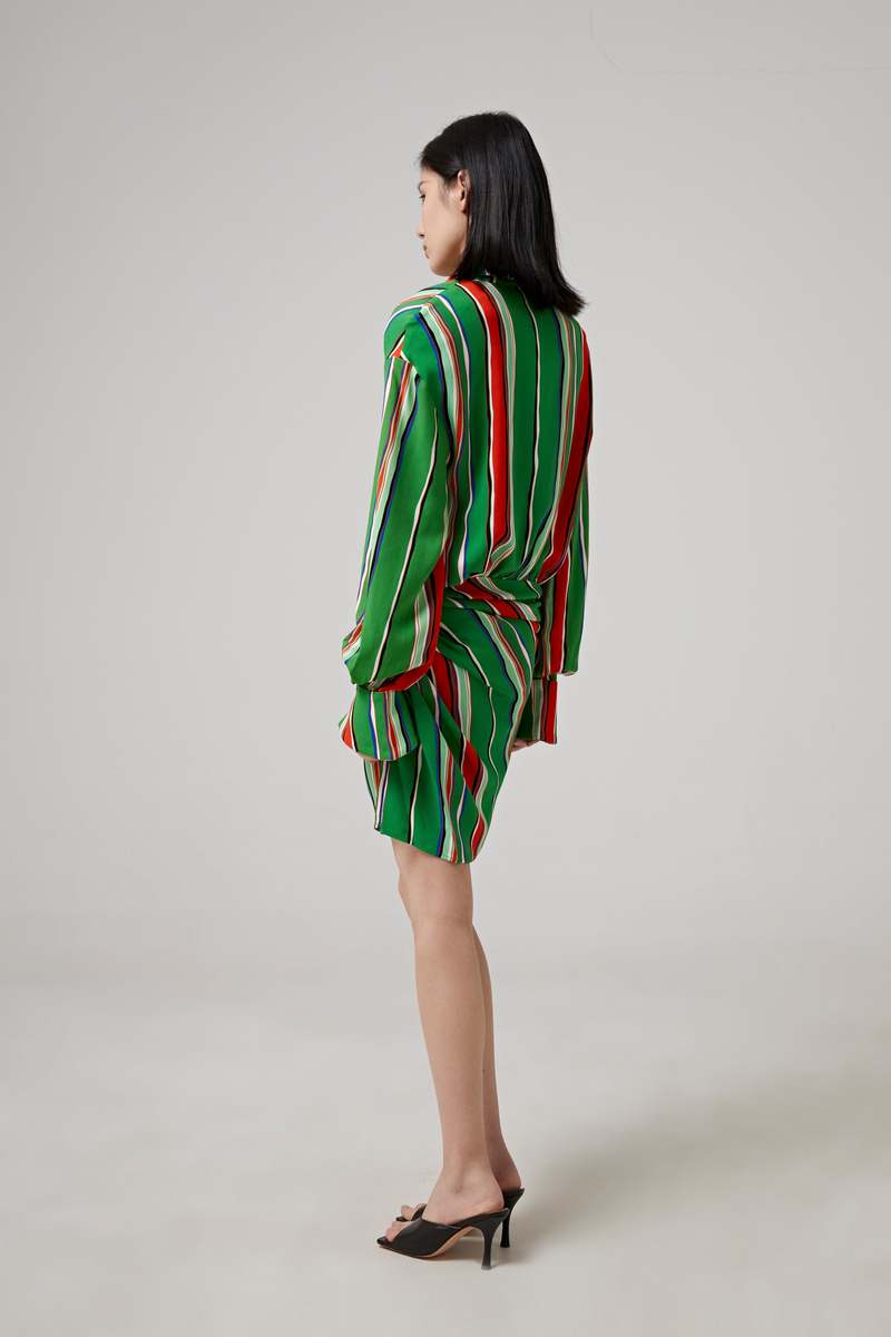 Oversized Raglan Gathered Shirt Mini Dress