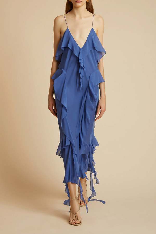 Khaite Pim Dress - Blue Iris | Garmentory