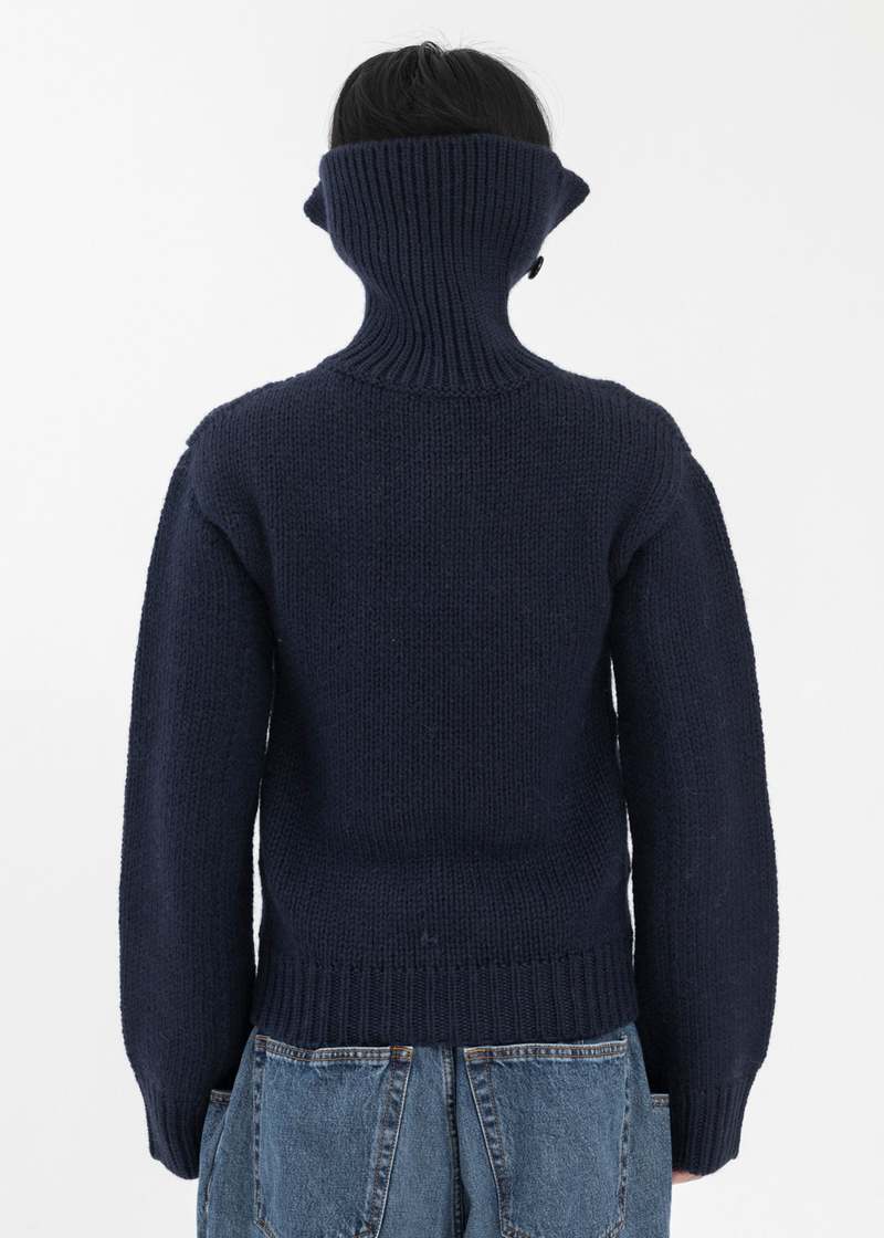 トップス HED MAYNER Hi-Turtleneck Sweater Hed Mayner Hi-Turtleneck Sweater - Navy | Garmentory