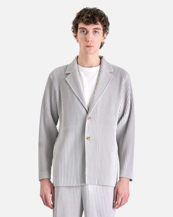 HOMME PLISSE ISSEY MIYAKE Basics Blazer - Light Gray | Garmentory