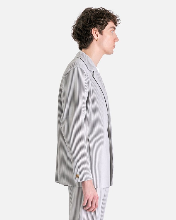 HOMME PLISSE ISSEY MIYAKE Basics Blazer - Light Gray | Garmentory