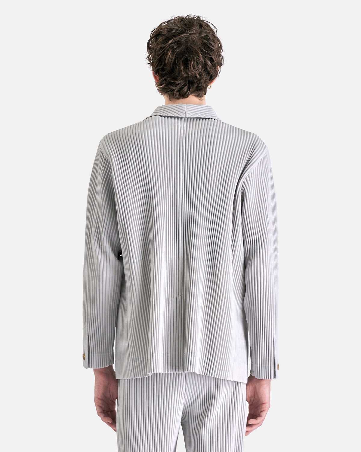オムプリッセ　basics light gray HOMME PLISSE ISSEY MIYAKE Basics Blazer - Light Gray | Garmentory