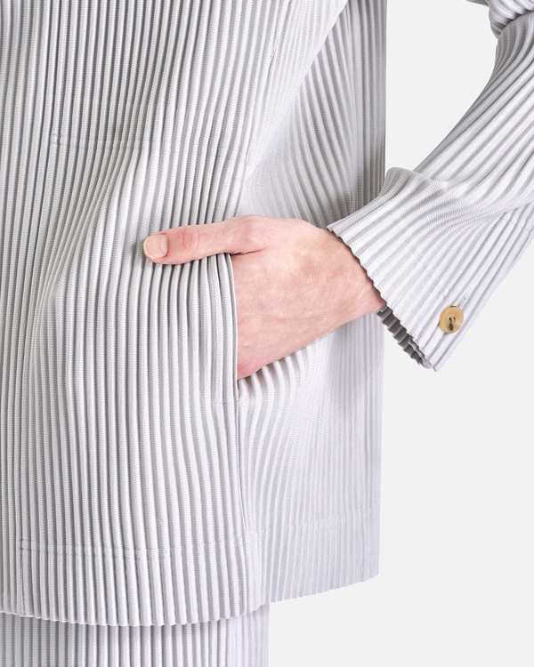 HOMME PLISSE ISSEY MIYAKE Basics Blazer - Light Gray | Garmentory