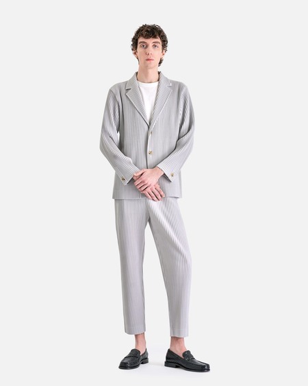 HOMME PLISSE ISSEY MIYAKE Basic Pleated Blazer - Light Grey