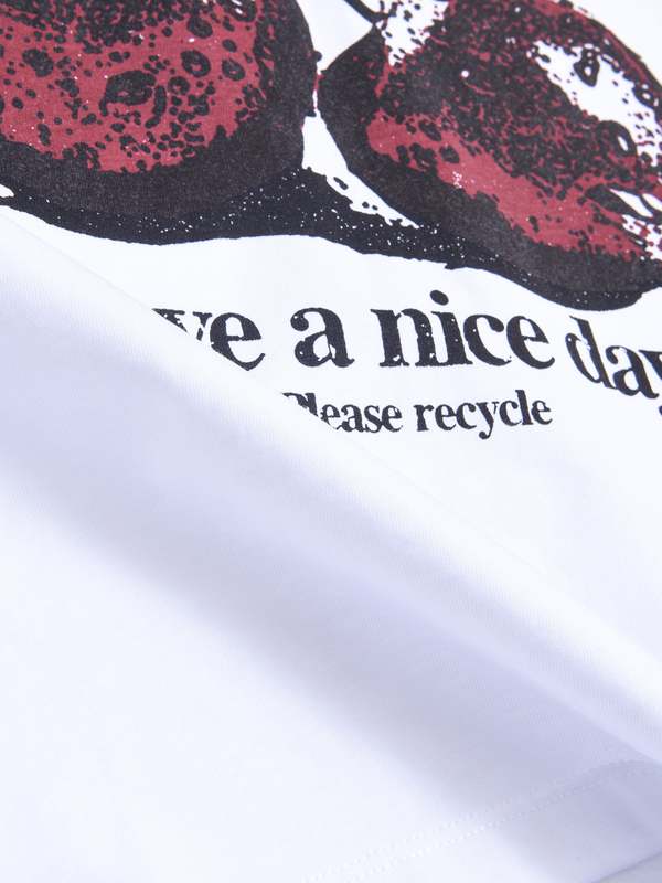 Ganni Basic Jersey Cherry Relaxed T-shirt - Bright White