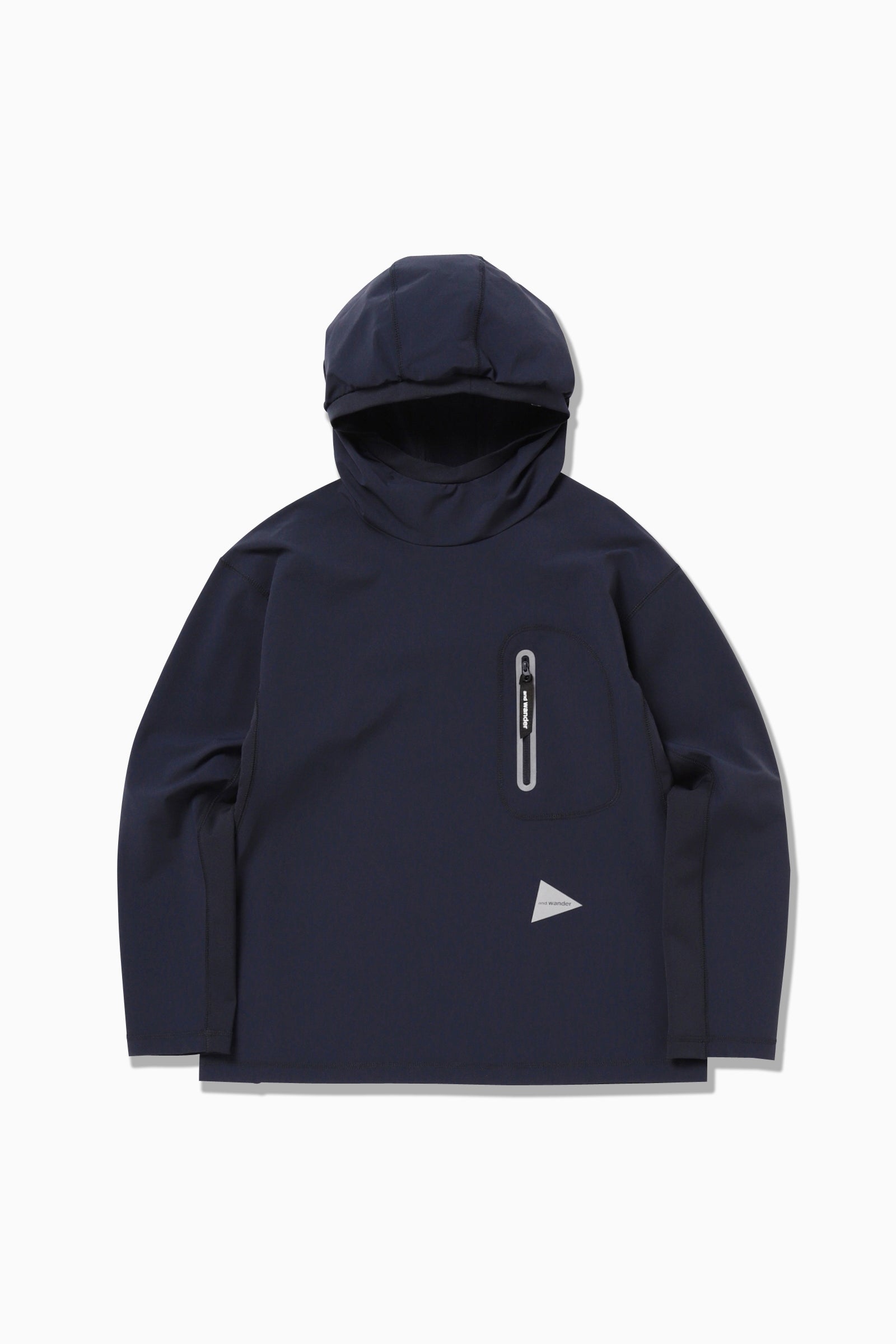 And Wander Hybrid Warm Pocket Hoodie - Navy | Garmentory