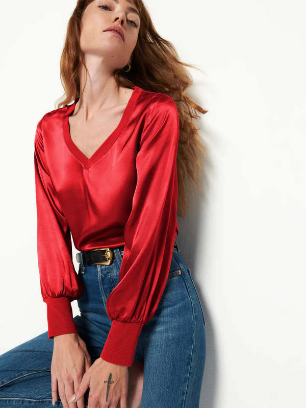 Nation Ltd. Joelene V Neck Short Sleeve Top main image 1