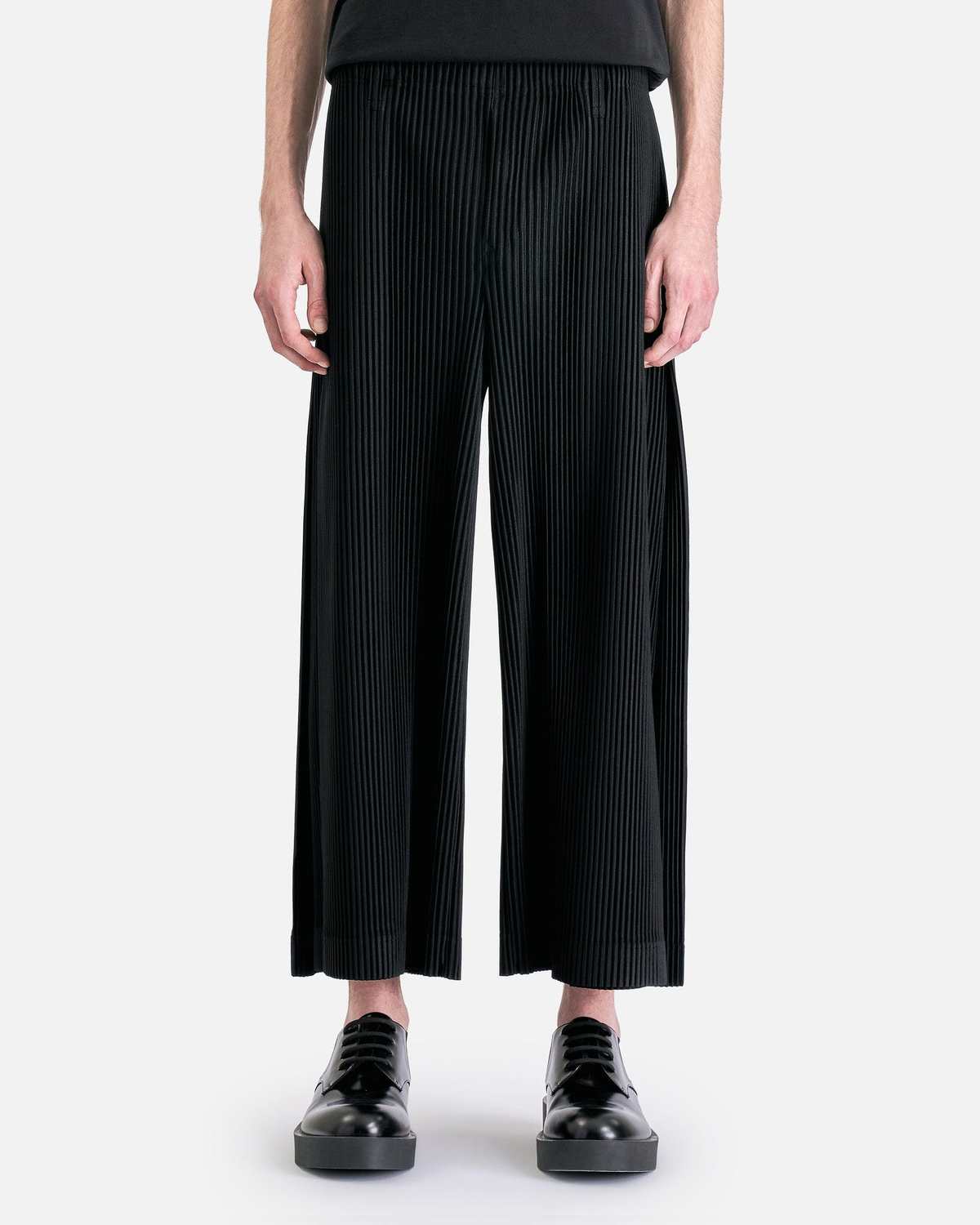 HOMME PLISSE ISSEY MIYAKE Pleats Bottoms 2 Pants - Black | Garmentory