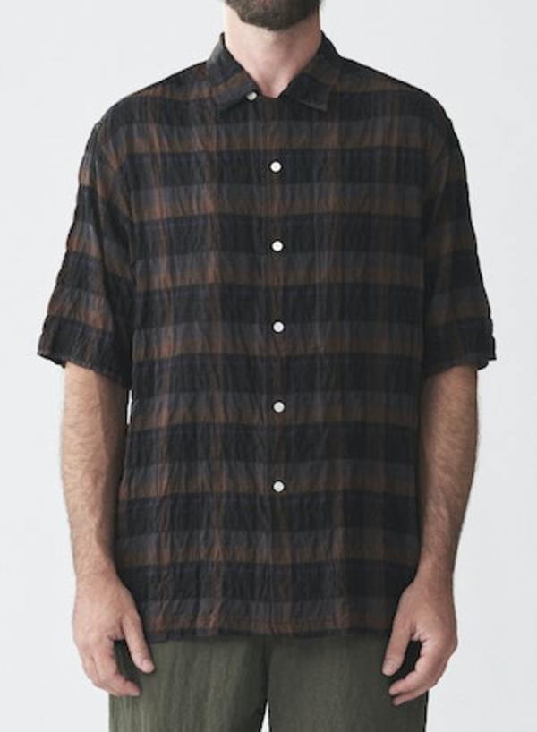 Shirring-Check-Short-Sleeve-