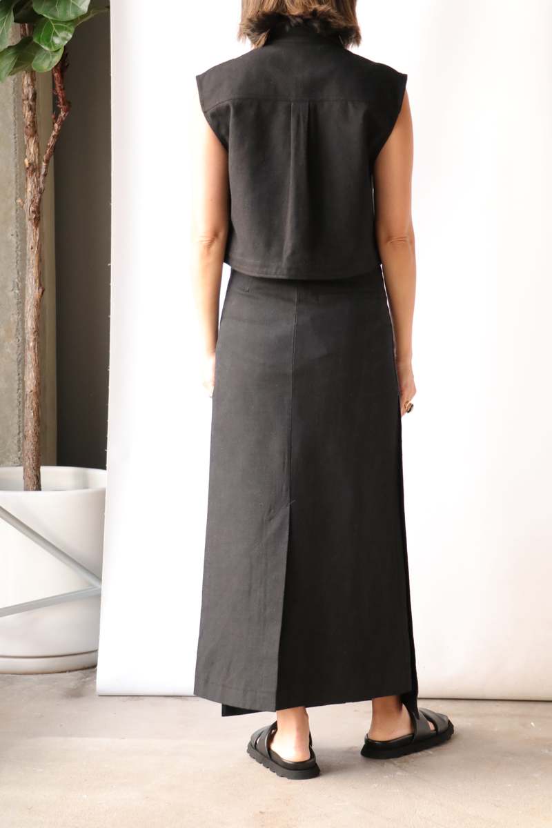 スカート LOULOU STUDIO 'Atri' skirt Black Loulou Studio Atri Long Buttoned Skirt - Black | Garmentory
