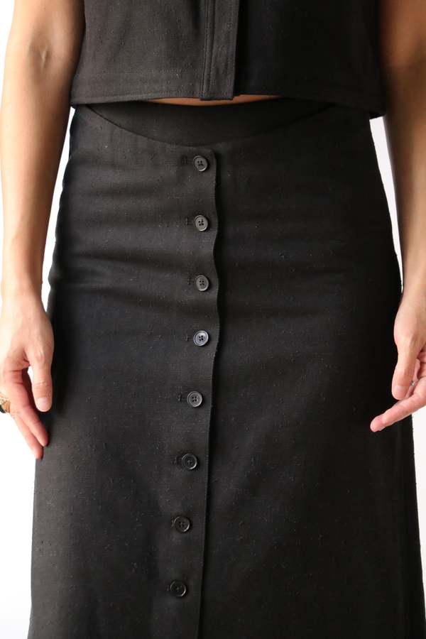 スカート LOULOU STUDIO 'Atri' skirt Black Loulou Studio Atri Long Buttoned Skirt - Black | Garmentory