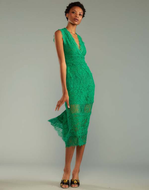 chinese dress ladies Dark Green Lace Cocktail Dress Semi Formal Dresses Short – jkprom main image 0