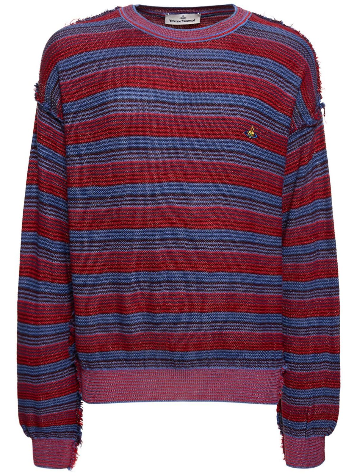 Vivienne Westwood Striped Wool & Silk Knit Sweater - Red/Purple