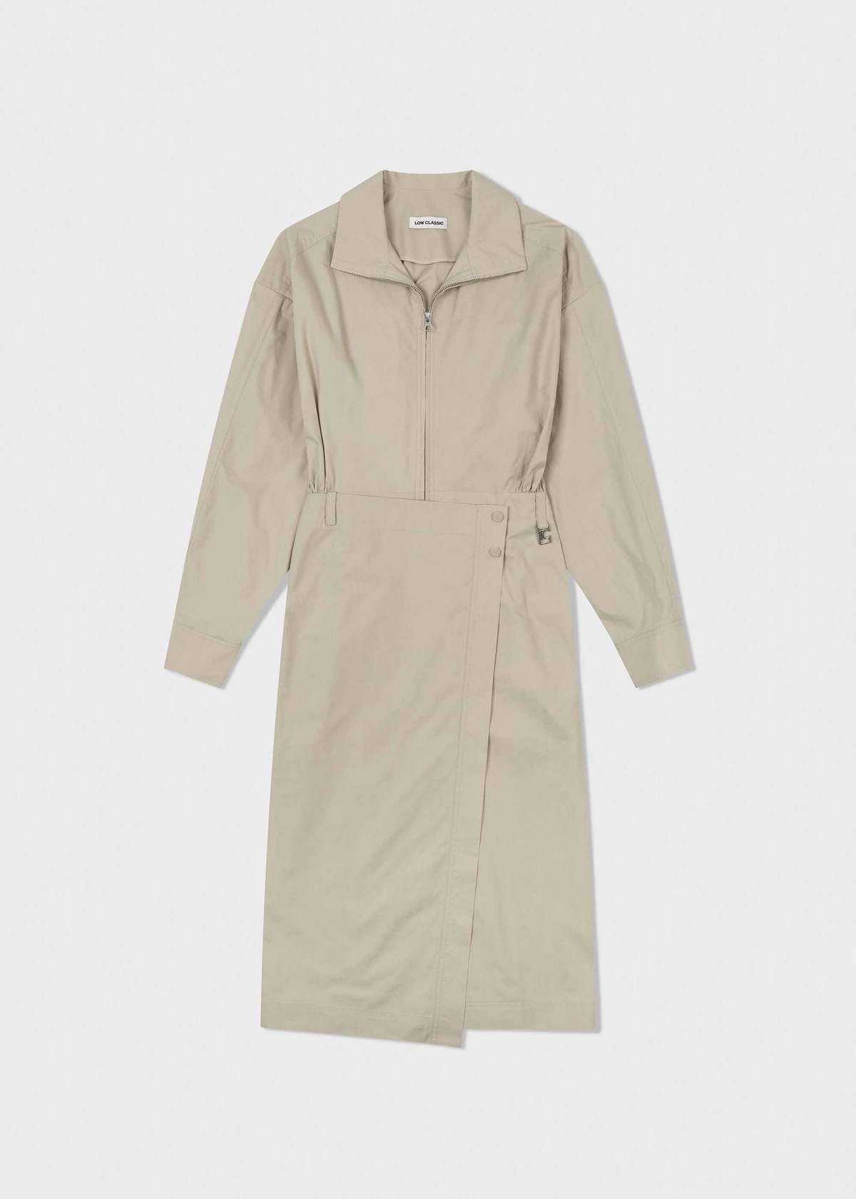 [LOW CLASSIC] / ☆ 24SS OVER FIT BELTED COAT / MELANGE GREY LOW CLASSIC Oversized Wool Coat - Grey Melange | Garmentory