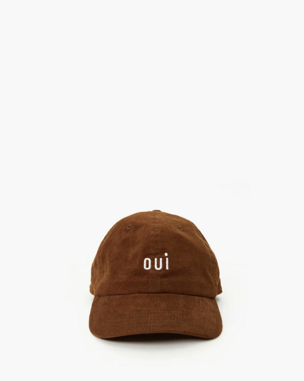 Clare V. Corduroy Oui Hat - Chocolate | Garmentory display picture 2