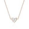 EF Collection 14KY Full Cut Diamond Heart Choker - Thumbnail 4